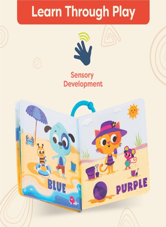بي. تويز ألعاب بي – كتاب استحمام للأطفال – كتاب تعليمي للأطفال – كتاب عن الألوان – ألعاب حوض استحمام مقاومة للماء – 6 أشهر فأكثر – كتب وقت الاستحمام – الألوان - Image 3
